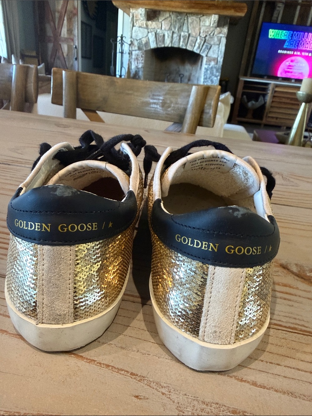 Golden Goose Gold Sequin Sneaker - Picture 3 of 8